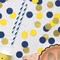 Gold Blue and Yellow Confetti Table Decoration for Graduation Birthday Eid Ramadan Festival Theme Party,1.2 inch in Diameter,200 Counts